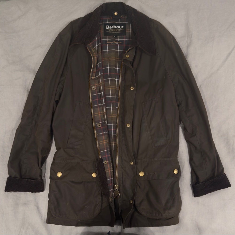 (Used) (Mint Condition) Barbour Ashby Men's Olive Field Jacket Small